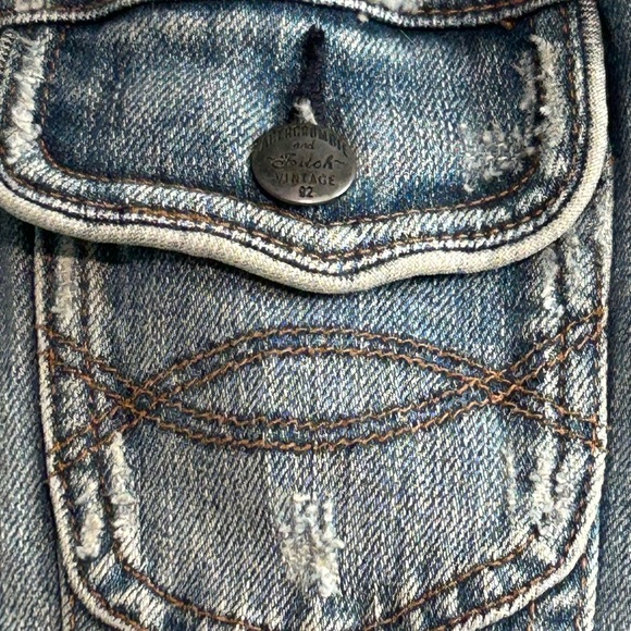 Women’s Y2K Vintage Abercrombie & Fitch Light Blue Jean Jacket Size M - Picture 5 of 7